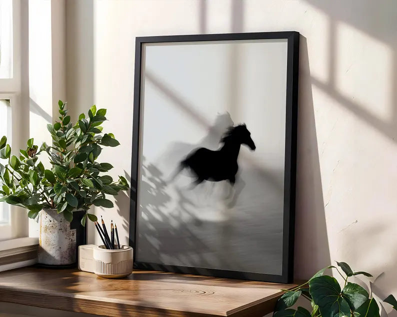 Cuadro Decorativo Animales, Marco Natural Amantes de los caballos