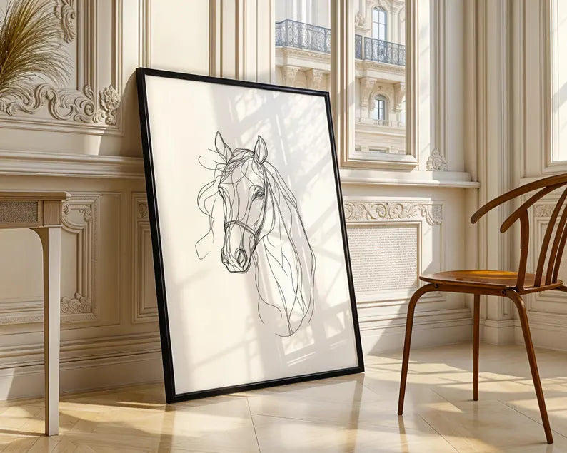 Cuadro Decorativo Animales, Marco Natural Amantes de los caballos