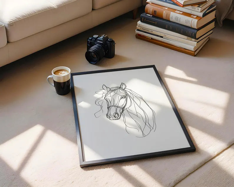 Cuadro Decorativo Animales, Marco Natural Amantes de los caballos