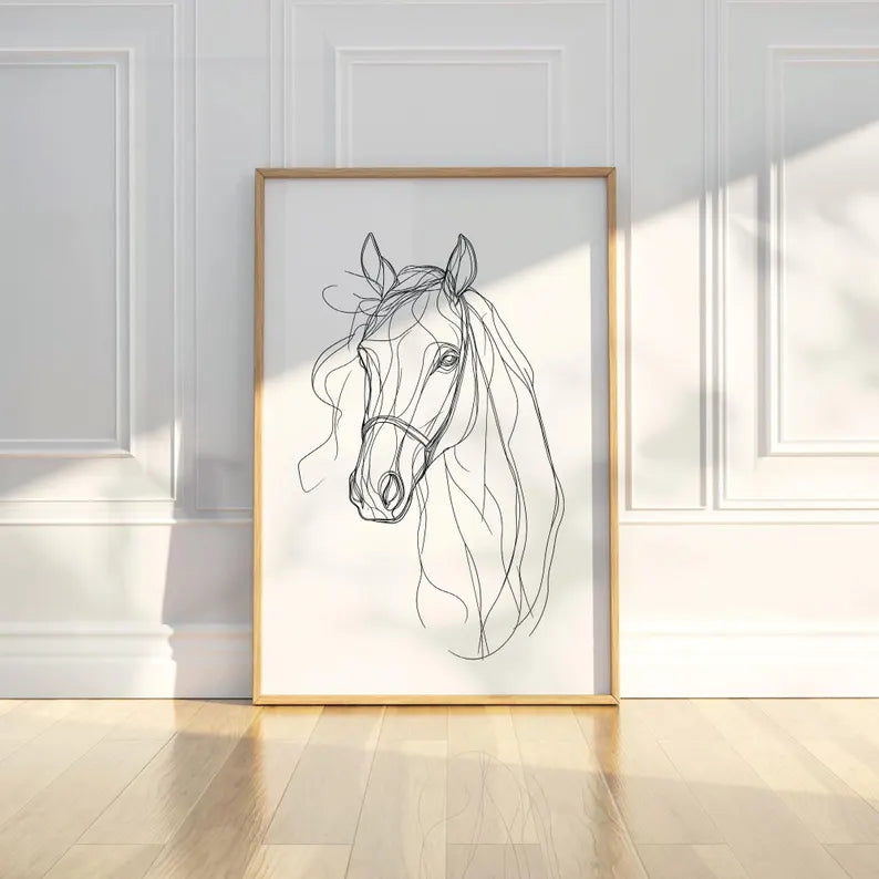 Cuadro Decorativo Animales, Marco Natural Amantes de los caballos