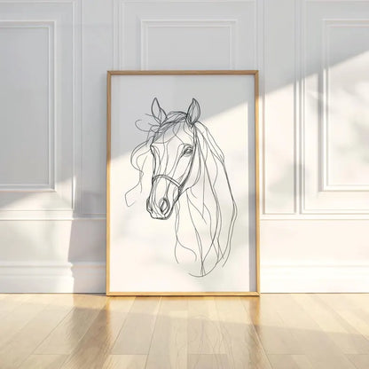 Cuadro Decorativo Animales, Marco Natural Amantes de los caballos
