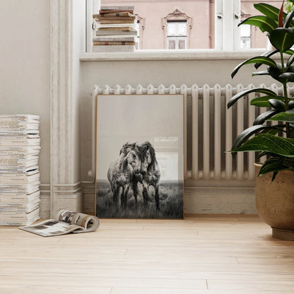 Cuadro Decorativo Animales, Marco Natural Amantes de los caballos