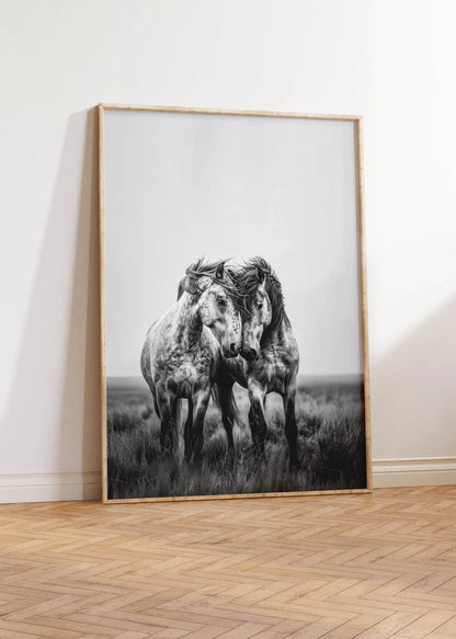 Cuadro Decorativo Animales, Marco Natural Amantes de los caballos