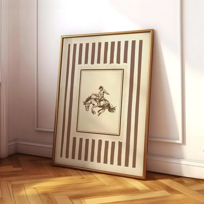 Cuadro Decorativo Animales, Marco Natural Amantes de los caballos