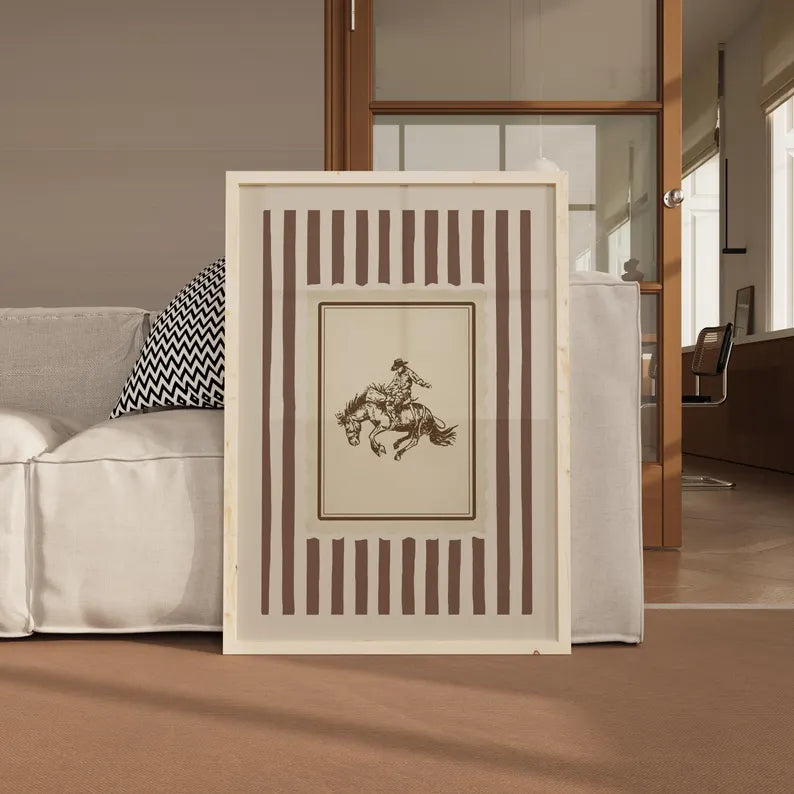 Cuadro Decorativo Animales, Marco Natural Amantes de los caballos