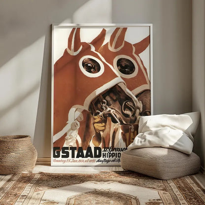 Cuadro Decorativo Animales, Marco Natural Amantes de los caballos