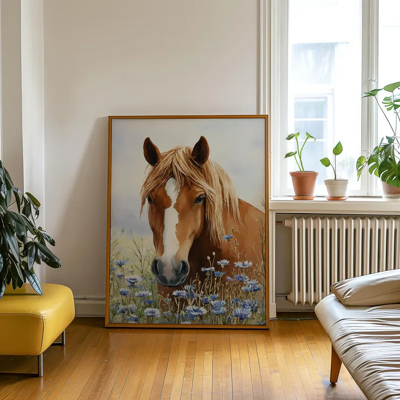 Cuadro Decorativo Animales, Marco Natural Amantes de los caballos