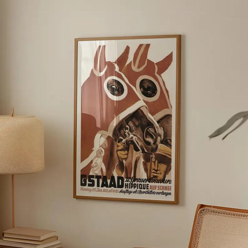 Cuadro Decorativo Animales, Marco Natural Amantes de los caballos
