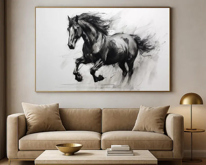 Cuadro Decorativo Animales, Marco Natural Amantes de los caballos