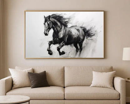 Cuadro Decorativo Animales, Marco Natural Amantes de los caballos