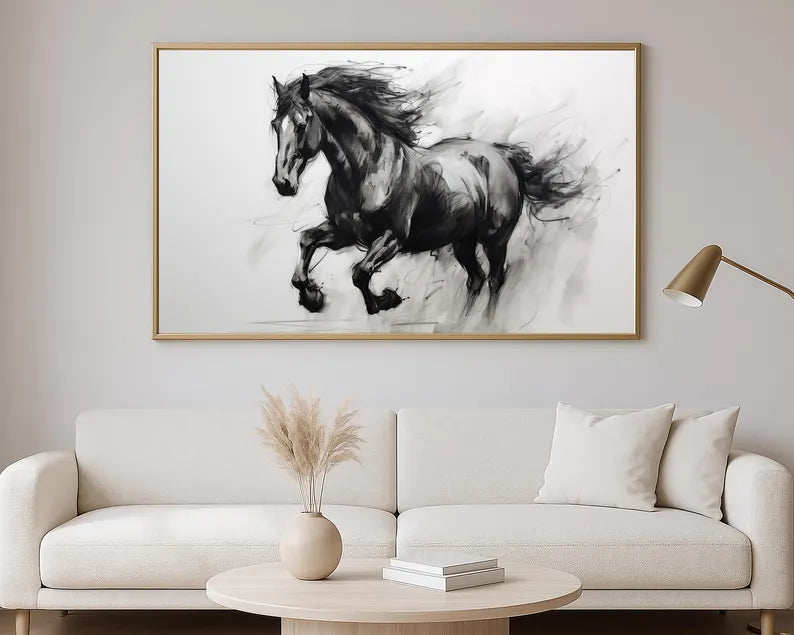 Cuadro Decorativo Animales, Marco Natural Amantes de los caballos