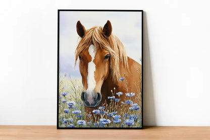 Cuadro Decorativo Animales, Marco Natural Amantes de los caballos