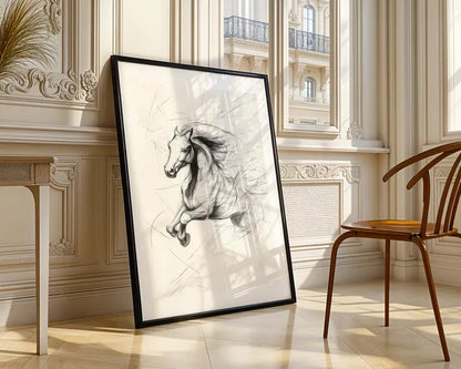 Cuadro Decorativo Animales, Marco Natural Amantes de los caballos