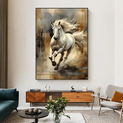 Cuadro Decorativo Animales, Marco Natural Amantes de los caballos