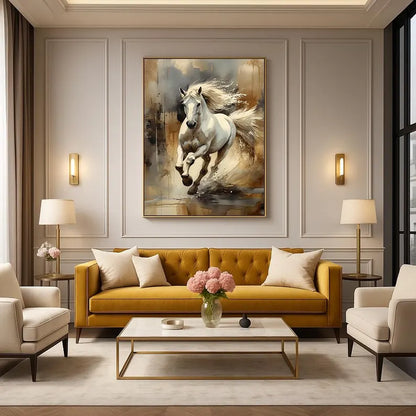 Cuadro Decorativo Animales, Marco Natural Amantes de los caballos