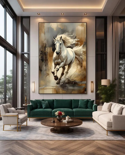 Cuadro Decorativo Animales, Marco Natural Amantes de los caballos