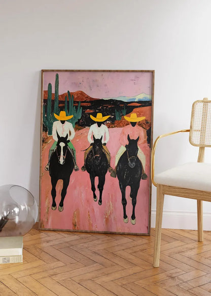 Cuadro Decorativo Animales, Marco Natural Amantes de los caballos
