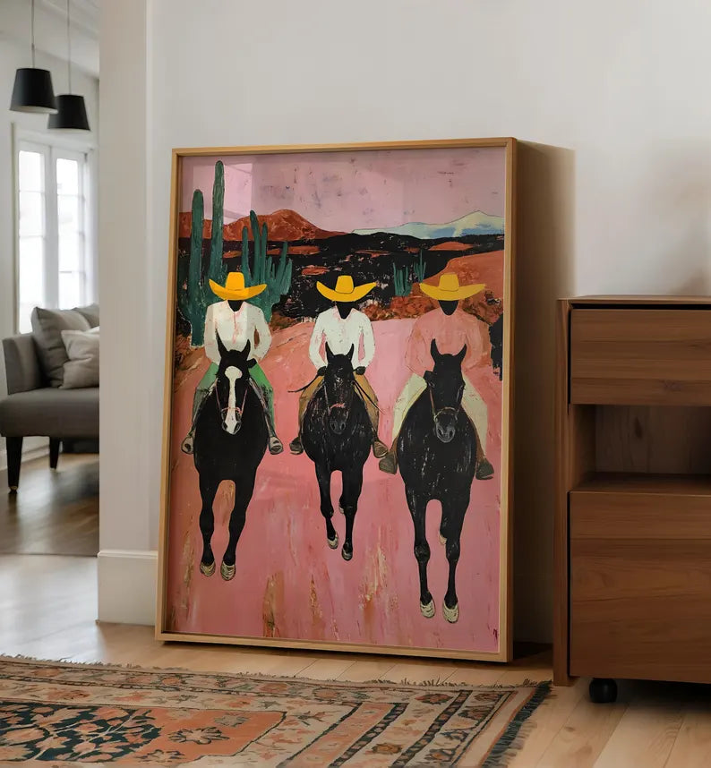 Cuadro Decorativo Animales, Marco Natural Amantes de los caballos