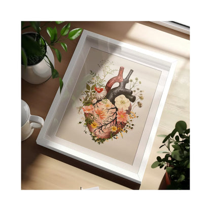 Cuadro Decorativo Botánico Corazón Floral