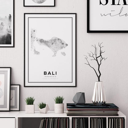 Cuadro Decorativo Maps , Bali - Tree House Deco