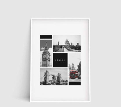 Cuadro Decorativo Travel , London , Blanco y Negro - Tree House Deco
