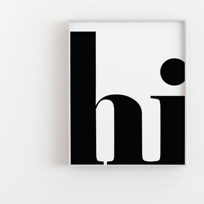 Cuadro Decorativo Frase , "hi" - Tree House Deco
