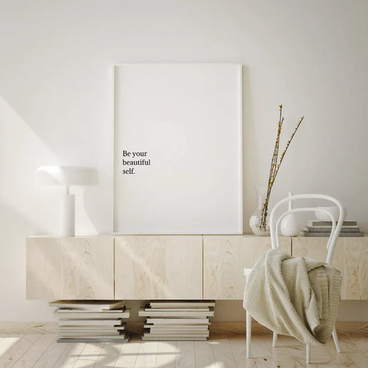 Cuadro Decorativo Frase Be your beuatiful Self