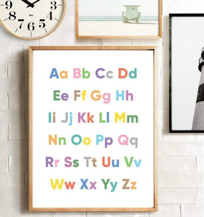 Cuadro Decorativo Infantil , Abecedario en color - Tree House Deco