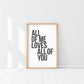 Cuadro Decorativo Frase , "ALL OF ME LOVES ALL OF YOU" - Tree House Deco