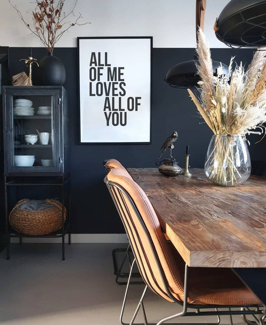 Cuadro Decorativo Frase , "ALL OF ME LOVES ALL OF YOU" - Tree House Deco