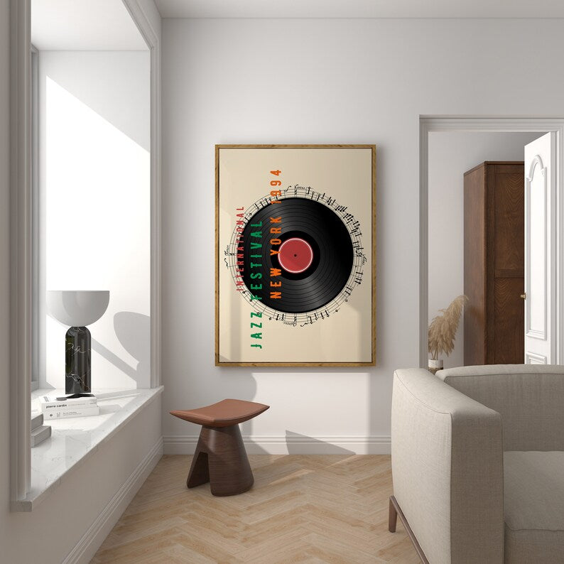 Cuadro Decorativo Música, Disco, Jazz, Vinilo
