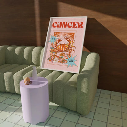 Cuadro Decorativo Póster, Zodiaco, Cancer II Colores