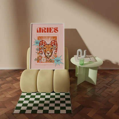 Cuadro Decorativo Póster, Zodiaco Aries III Colores