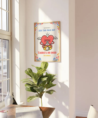 Cuadro Decorativo Frases, Motivación, Zen the Fuck out