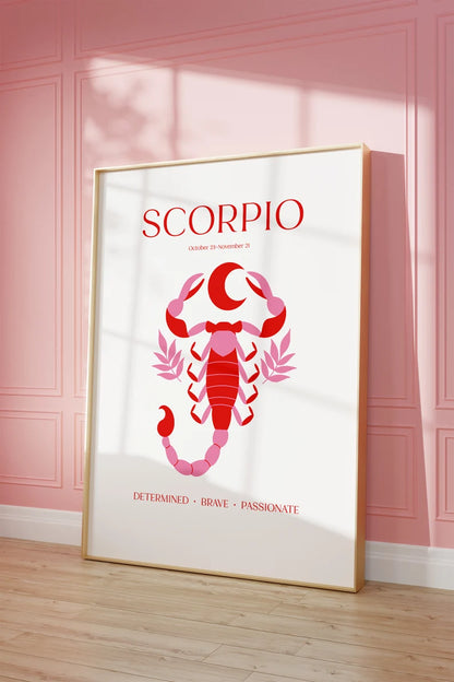 Cuadro Decorativo Póster, Zodiaco, Escorpio II