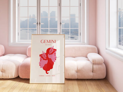 Cuadro Decorativo Póster, Zodiaco, Géminis