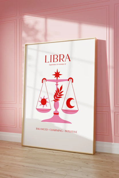 Cuadro Decorativo Póster, Zodiaco, Libra II