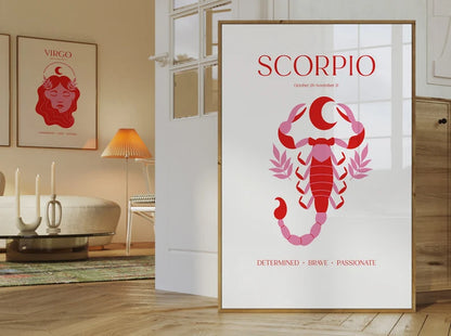 Cuadro Decorativo Póster, Zodiaco, Escorpio II