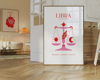 Cuadro Decorativo Póster, Zodiaco, Libra II