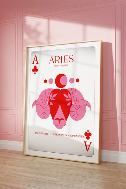 Cuadro Decorativo Póster, Zodiaco Aries iV