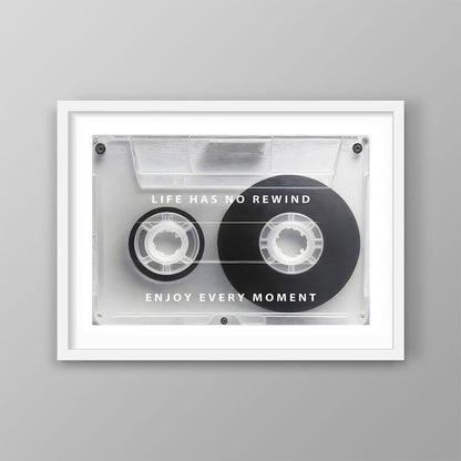 Cuadro Decorativo Música, Cassette, Frases