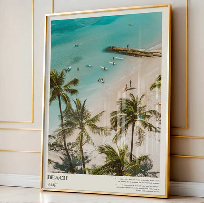 Cuadro Decorativo Playa, Palmeras, Póster