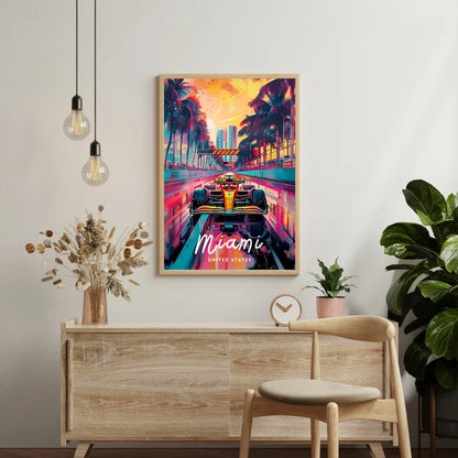 Cuadro Decorativo Póster F1, Fórmula 1, Miami