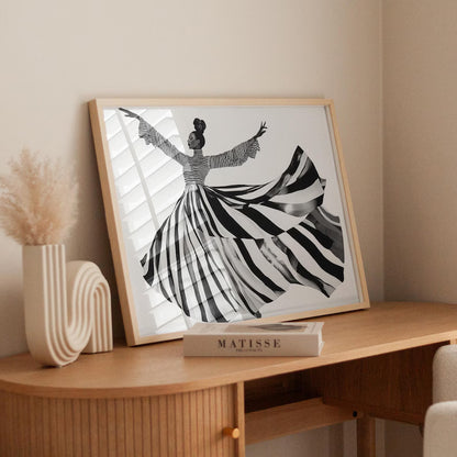 Cuadro Decorativo Abstracto, Marco Natural Ilustraciones modernas