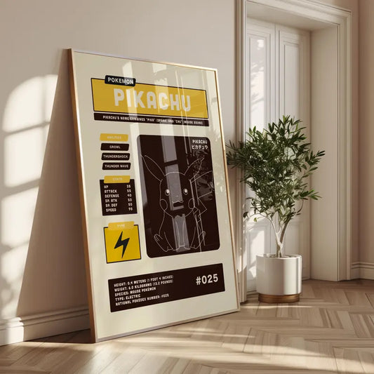 Cuadro Decorativo Póster, Fanáticos, Pikachu