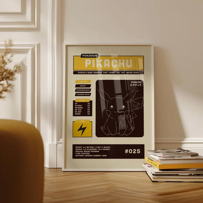 Cuadro Decorativo Póster, Fanáticos, Pikachu