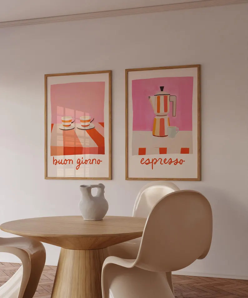 Set x2 Cuadros Abstracto, Colores, Colours in the Air XVII