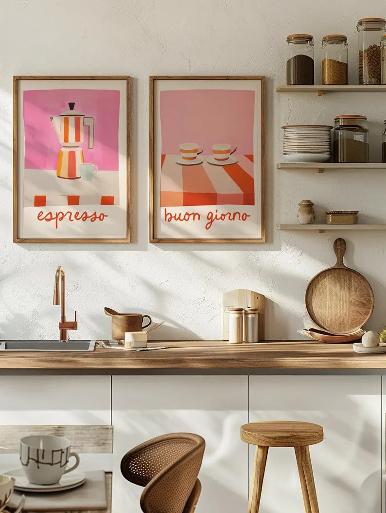 Set x2 Cuadros Abstracto, Colores, Colours in the Air XVII