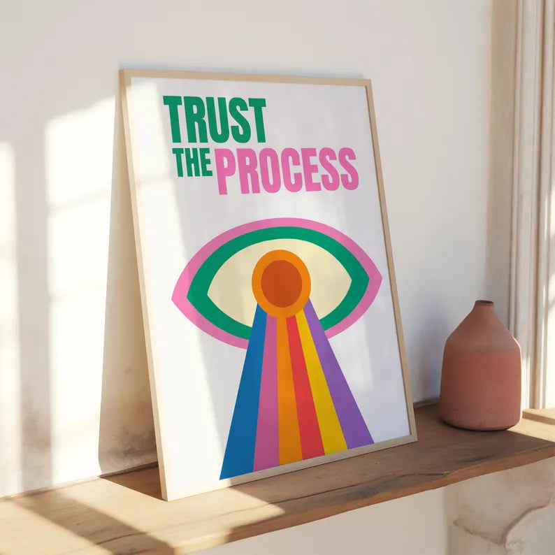 Cuadro Decorativo Frases, Motivación, Trust the process
