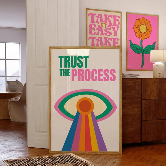 Cuadro Decorativo Frases, Motivación, Trust the process